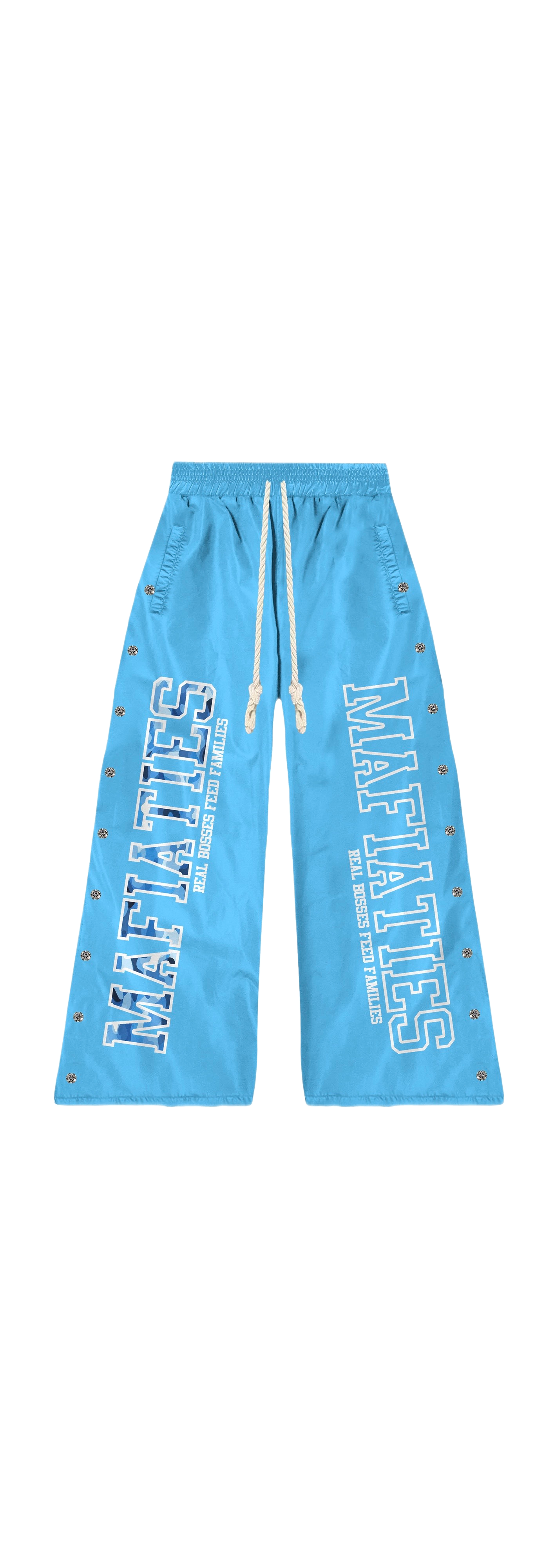 " Militant Baby Blue " Nylon Pants